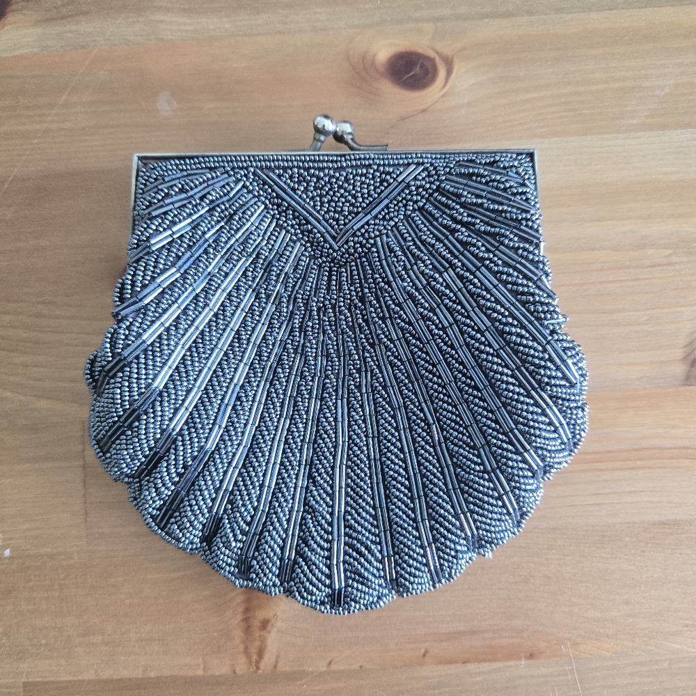 Shell Beaded Clutch